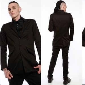 Men's Blacklist Notched Waistcoat Goth Punk